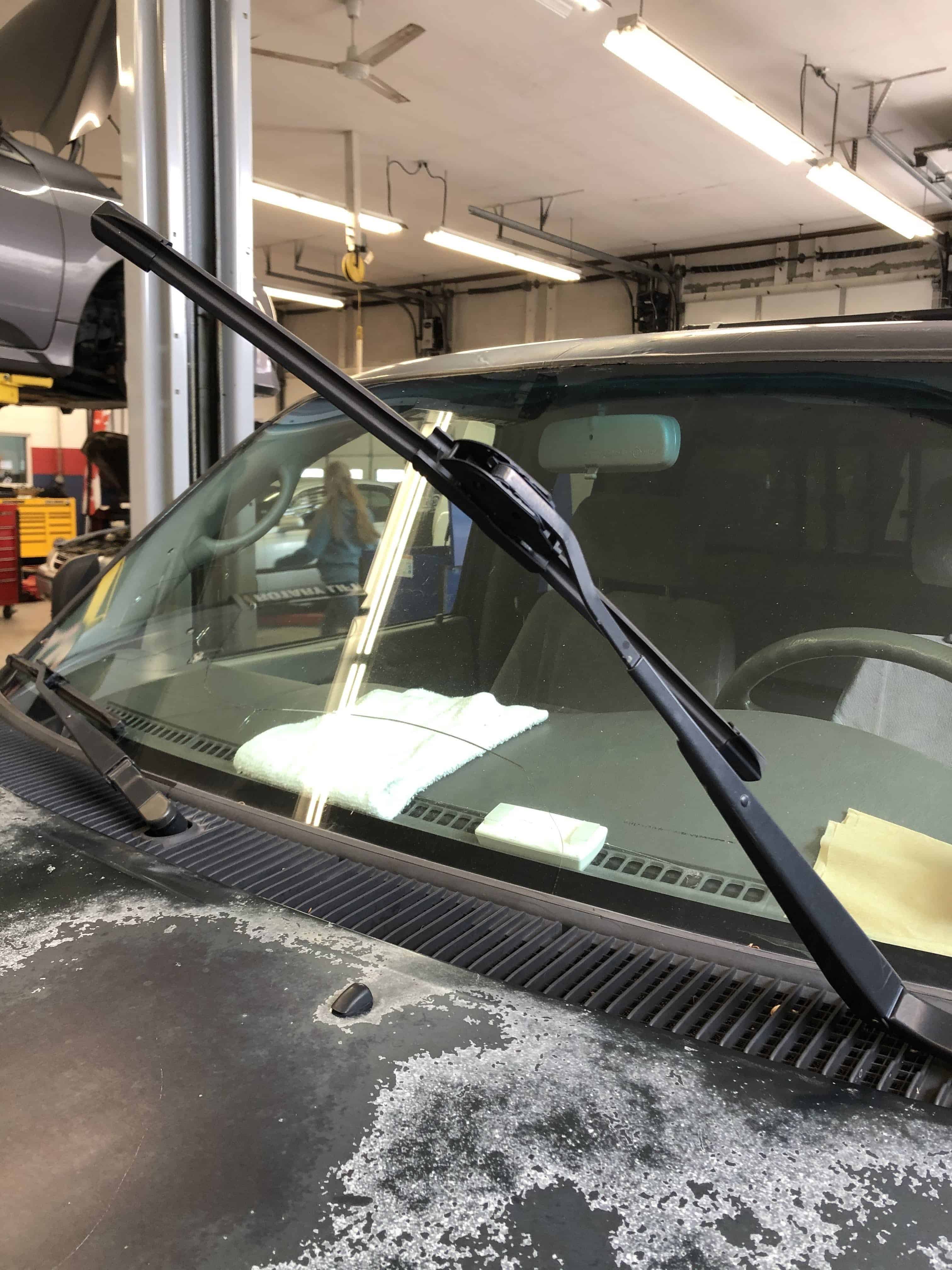 Torn wiper blades